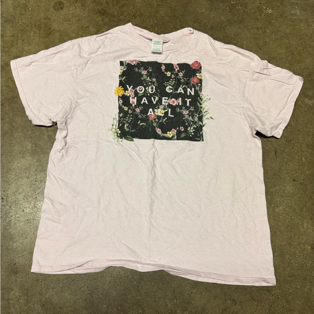 Floral Graphic Pink Men's T-Shirt size XL